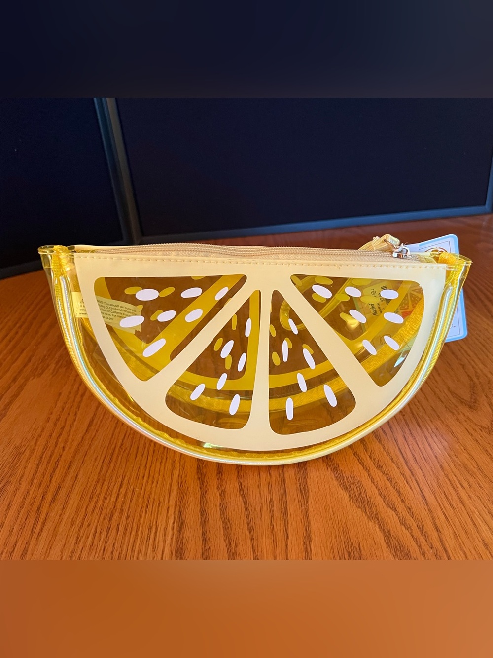 Dwell Studio Yellow Citrus Slice Clear Pouch